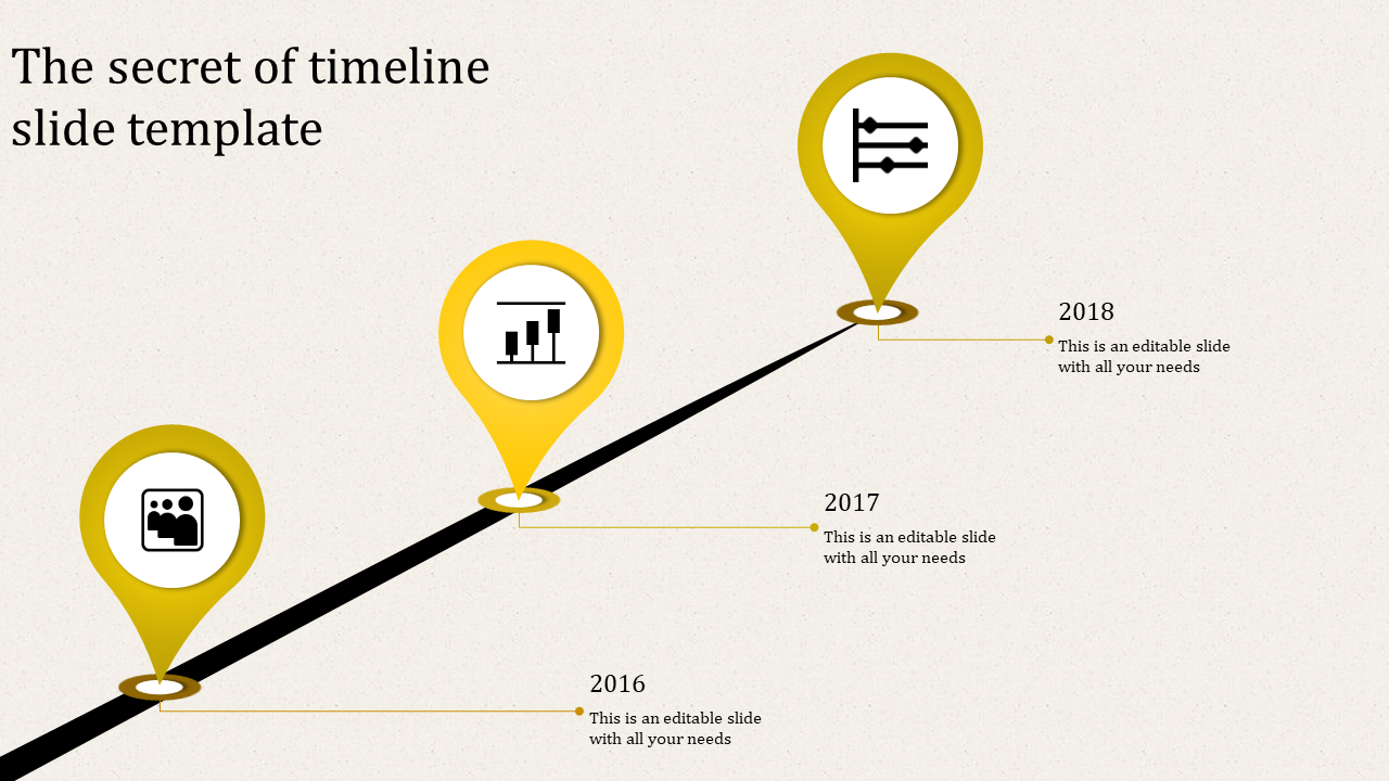 Editable Timeline Template PPT Slides With Three Node